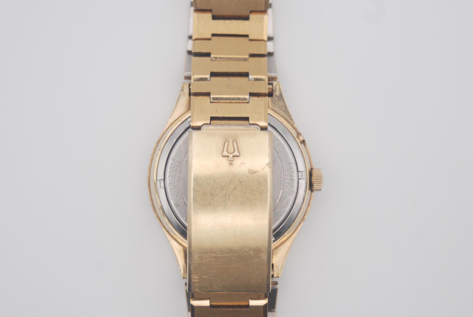 Bulova Accutron Quartz Day Date Faceted Crystal