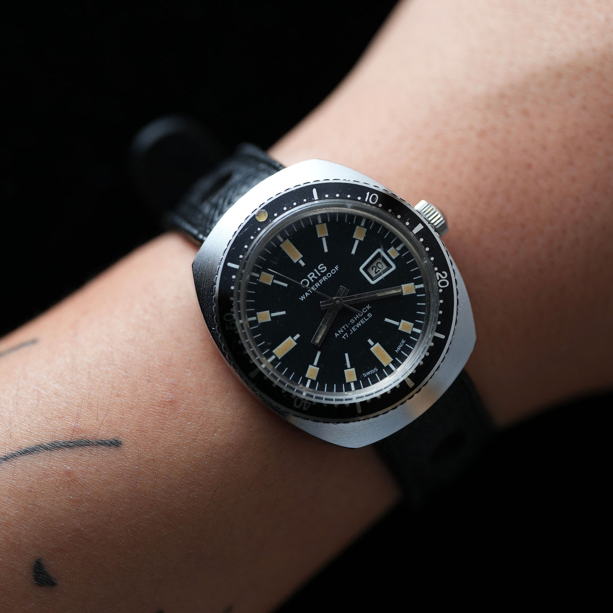 Vintage 1960s Oris Waterproof Skin Diver
