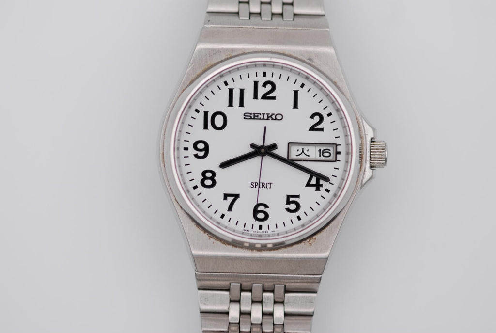 Seiko 7N43-7B70 Spirit Quartz Arabic Numerals Field Watch 36mm