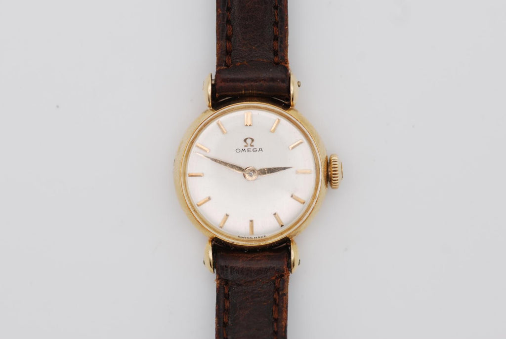 Omega 18k Solid Gold Ladies Manual Wind Watch 20mm - Just Serviced