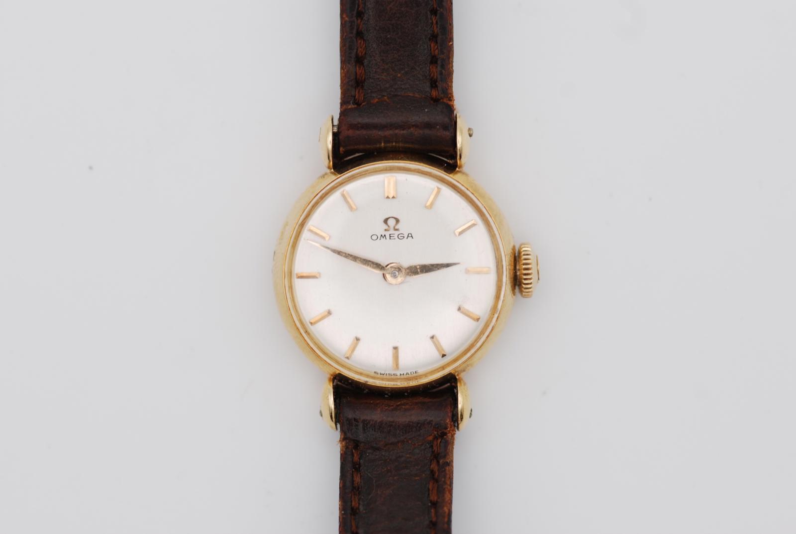 Omega 18k Solid Gold Ladies Manual Wind Watch 20mm - Just Serviced