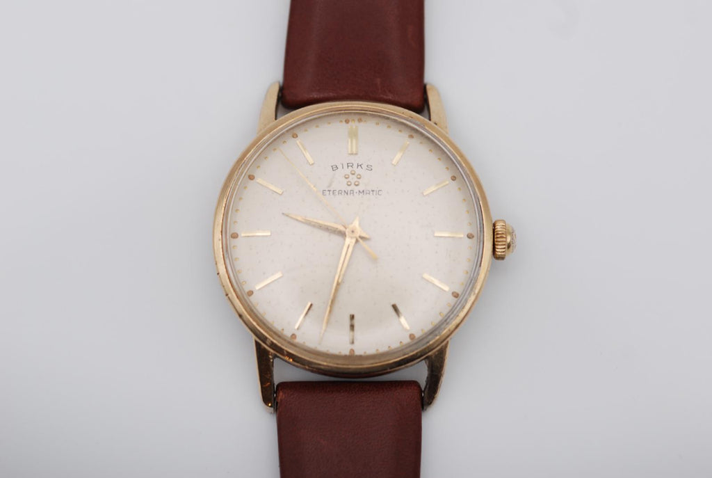 Birks Eternamatic Gold Plated 36mm Automatic Watch Swiss Made Snap-On Tools