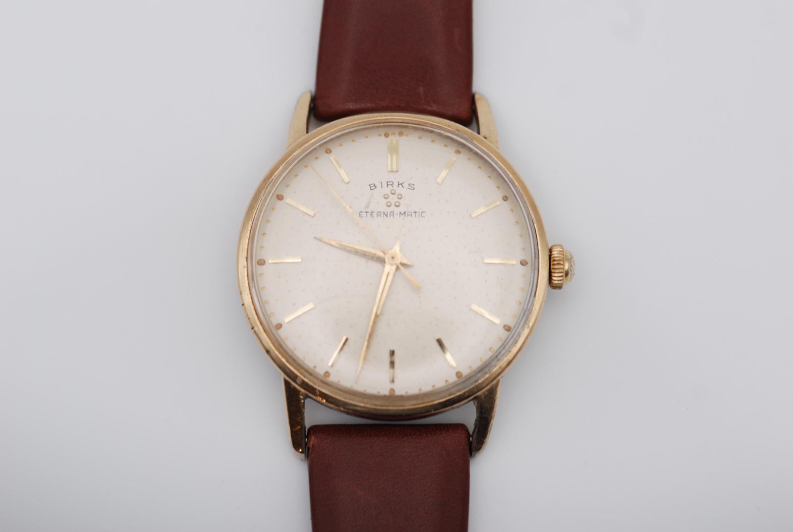 Birks Eternamatic Gold Plated 36mm Automatic Watch Swiss Made Snap-On Tools