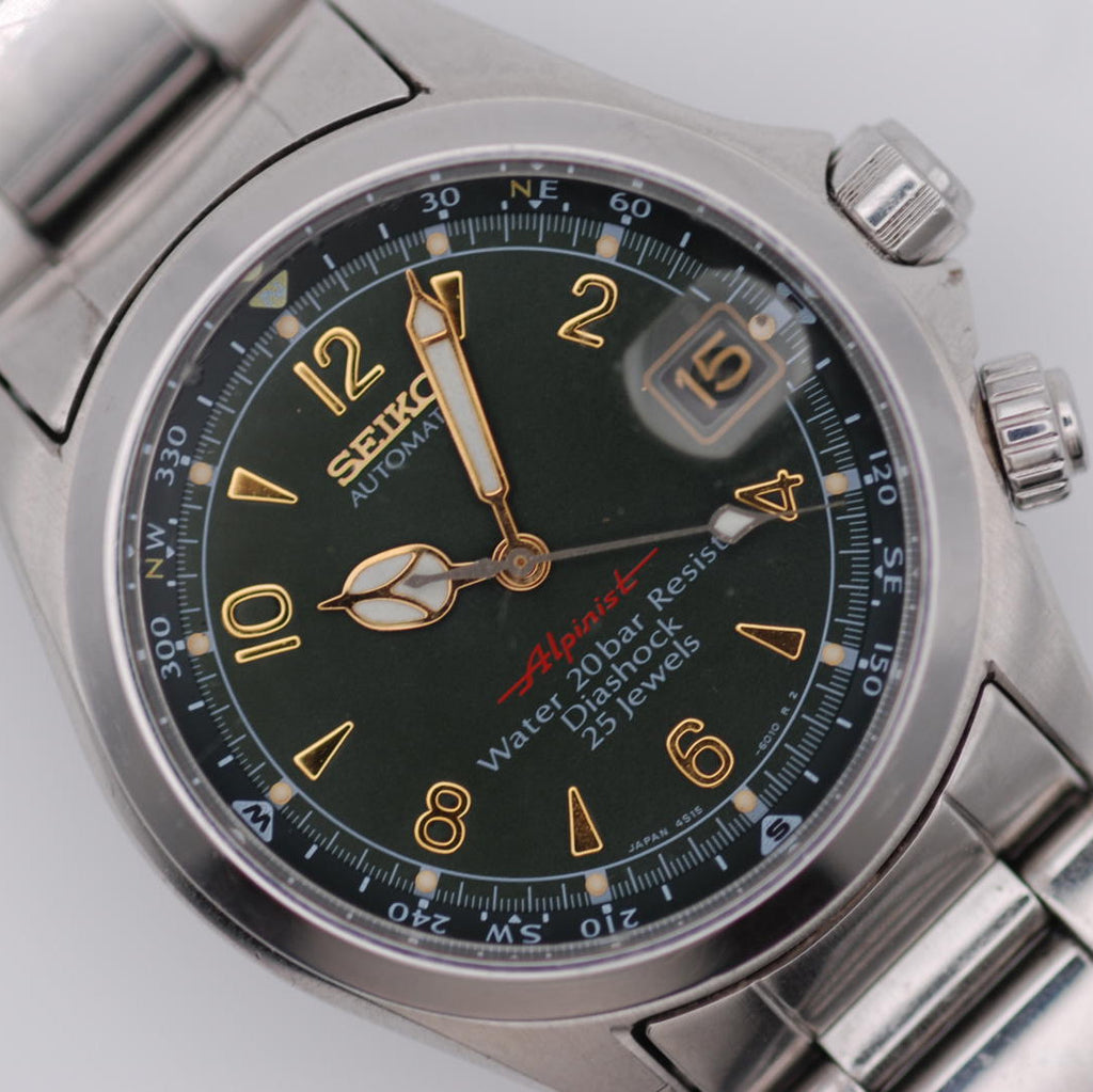 Seiko Red Alpinist Green Dial SCVF009 4S15-6000 Serviced