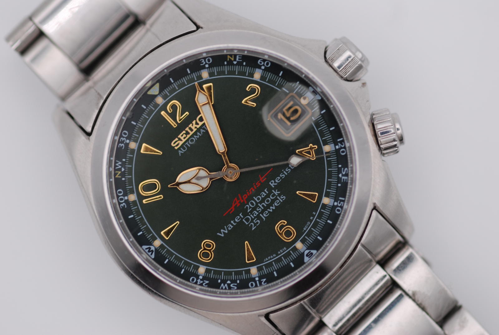 Seiko Red Alpinist Green Dial SCVF009 4S15-6000 Serviced