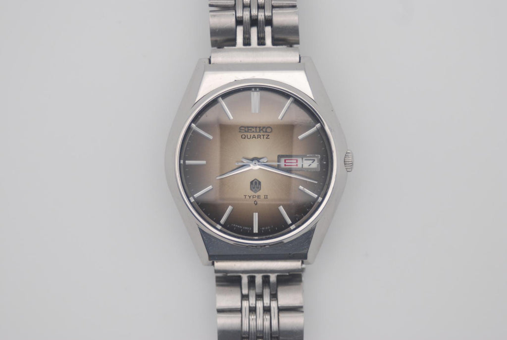 Seiko Quartz Type II 0903-8140 Brown Dial Faceted Crystal