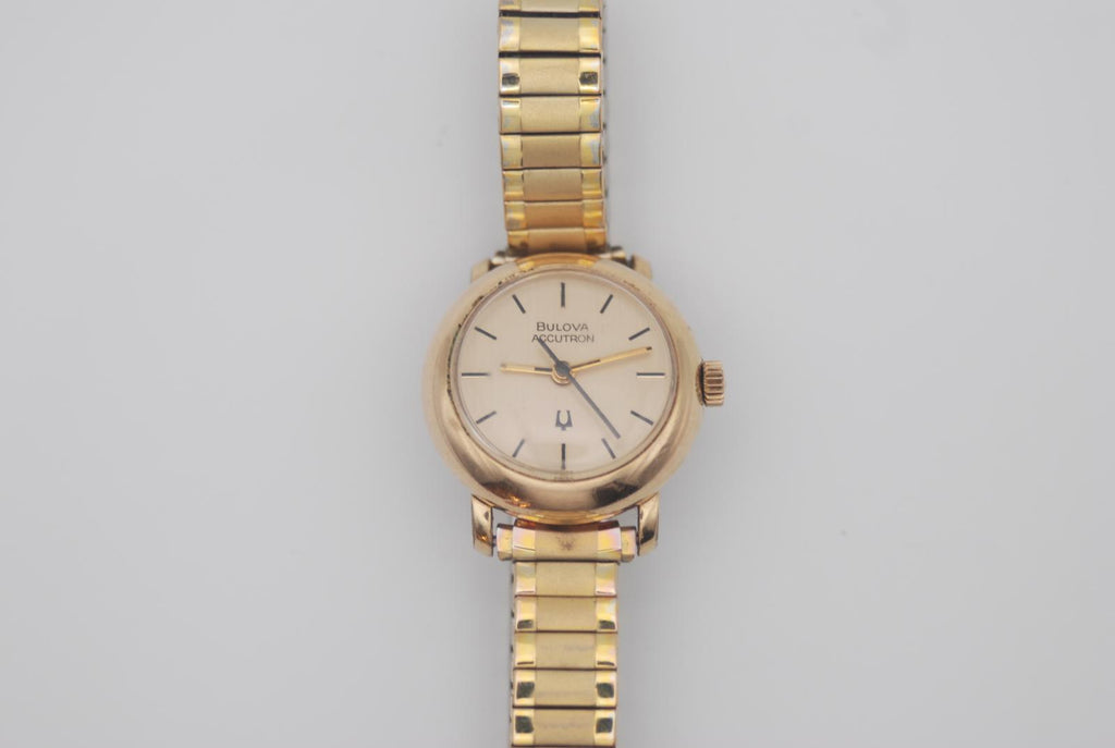 Bulova Gold Plated Accutron Tuning Fork Movement 1979 Running Well