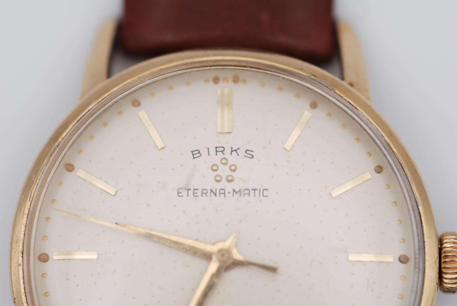 Birks Eternamatic Gold Plated 36mm Automatic Watch Swiss Made Snap-On Tools