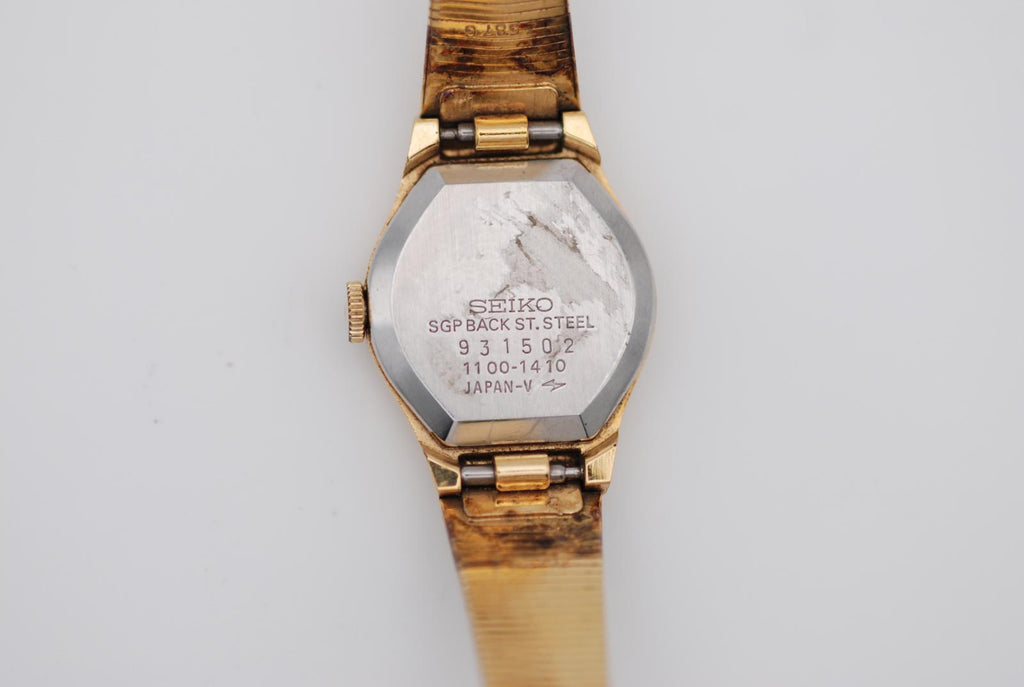 Seiko 1100-1410 Ladies Watch Gold Plated Manual Wind