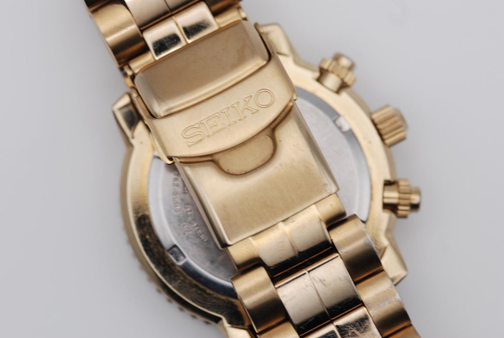 Seiko Flightmaster SNA414 Gold Tone 7T62-0EB0