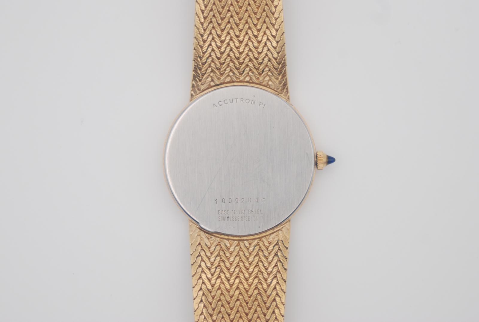 Bulova Accutron Integrated Bracelet Watch Cabochon Crown