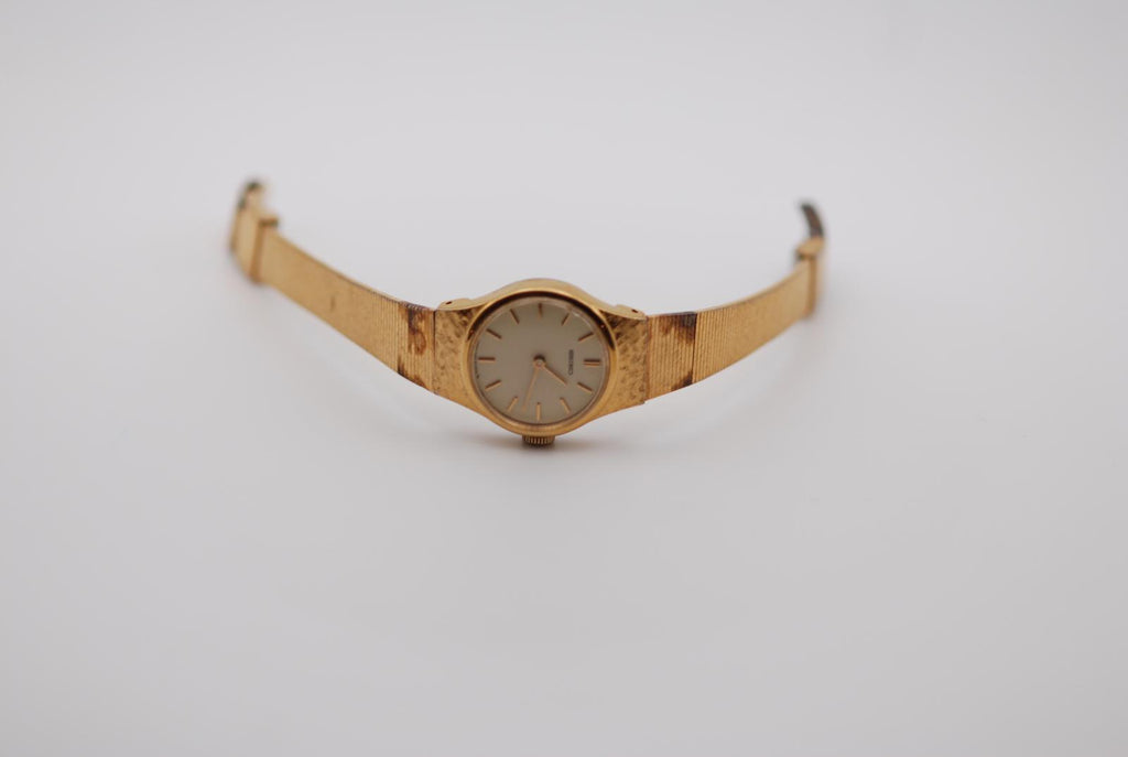 Seiko 1100-1410 Ladies Watch Gold Plated Manual Wind