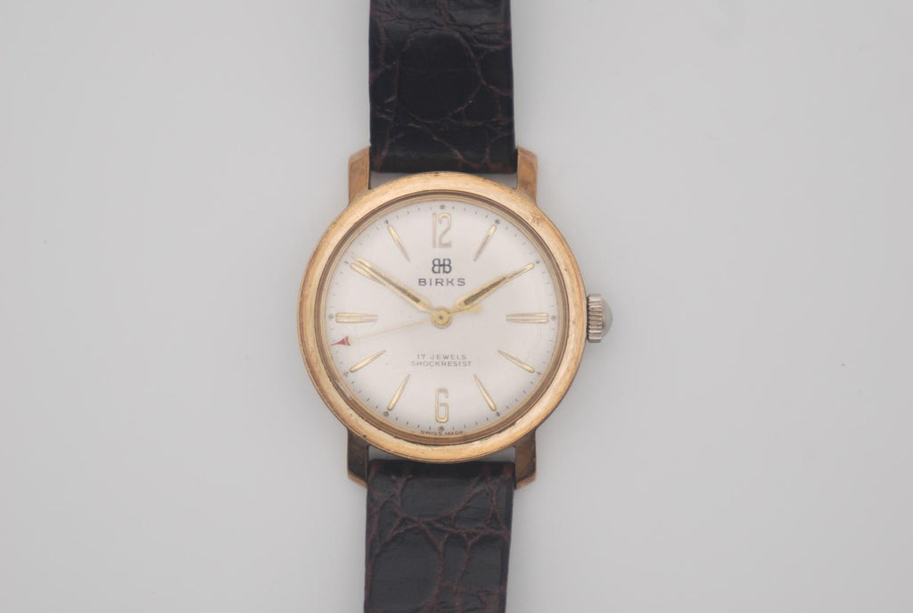 Birks Eterna Manual Wind Gold Plated Watch Original Box Original Strap and Clasp