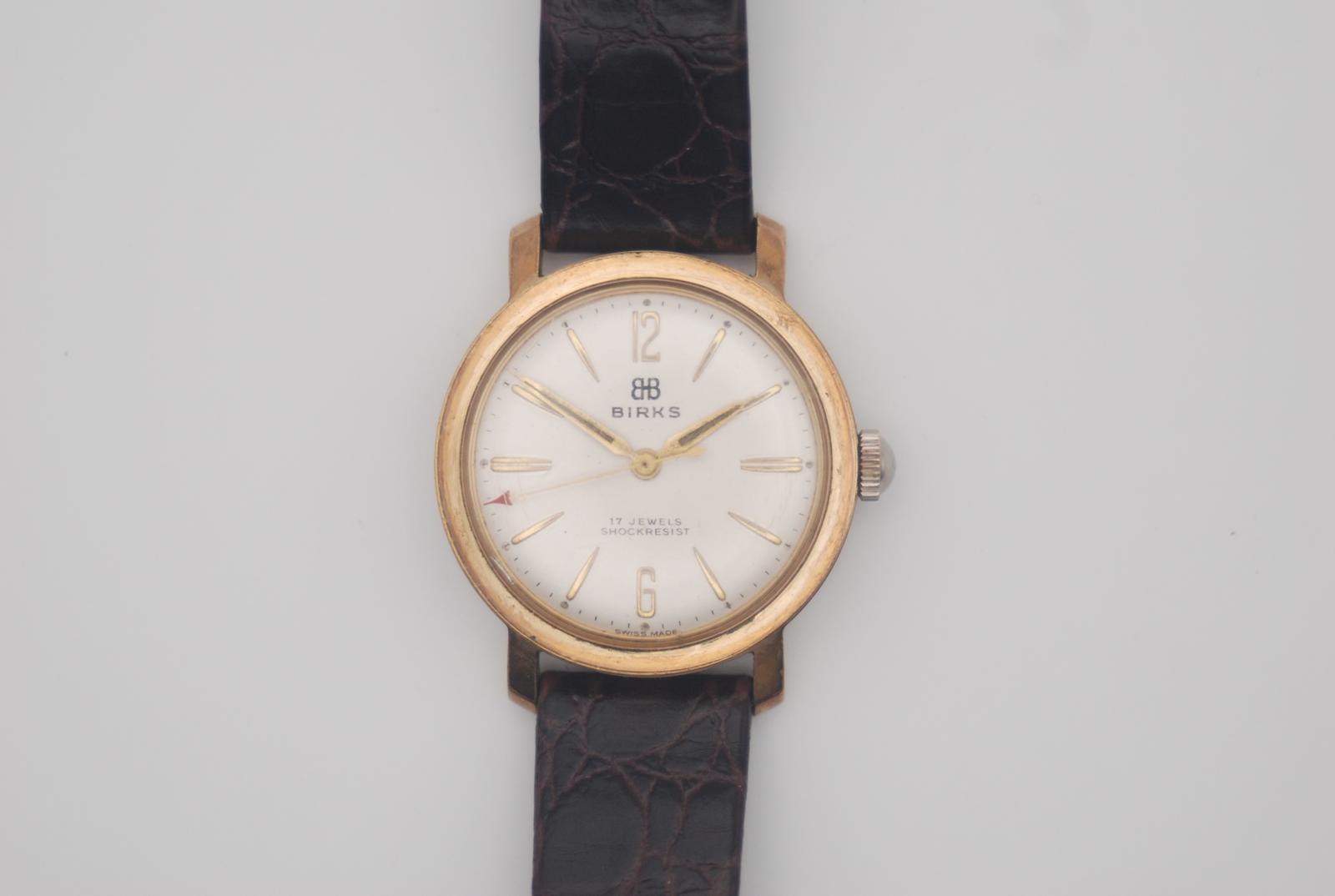 Birks Eterna Manual Wind Gold Plated Watch Original Box Original Strap and Clasp