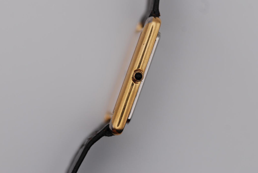 Seiko Tank 5Y30-5369 Gold Tone Roman Numeral Indices