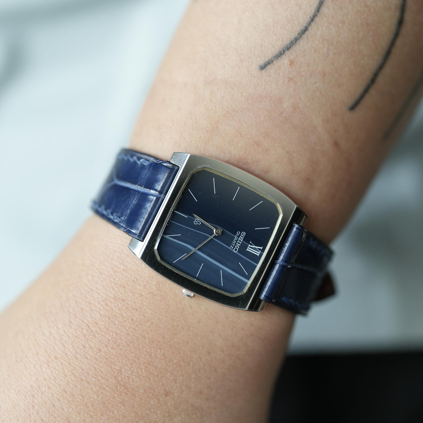 Seiko Sardonyx Stone Dial 6020-5280 with Silver Hard Alloy Cobalt Case (SHAC)