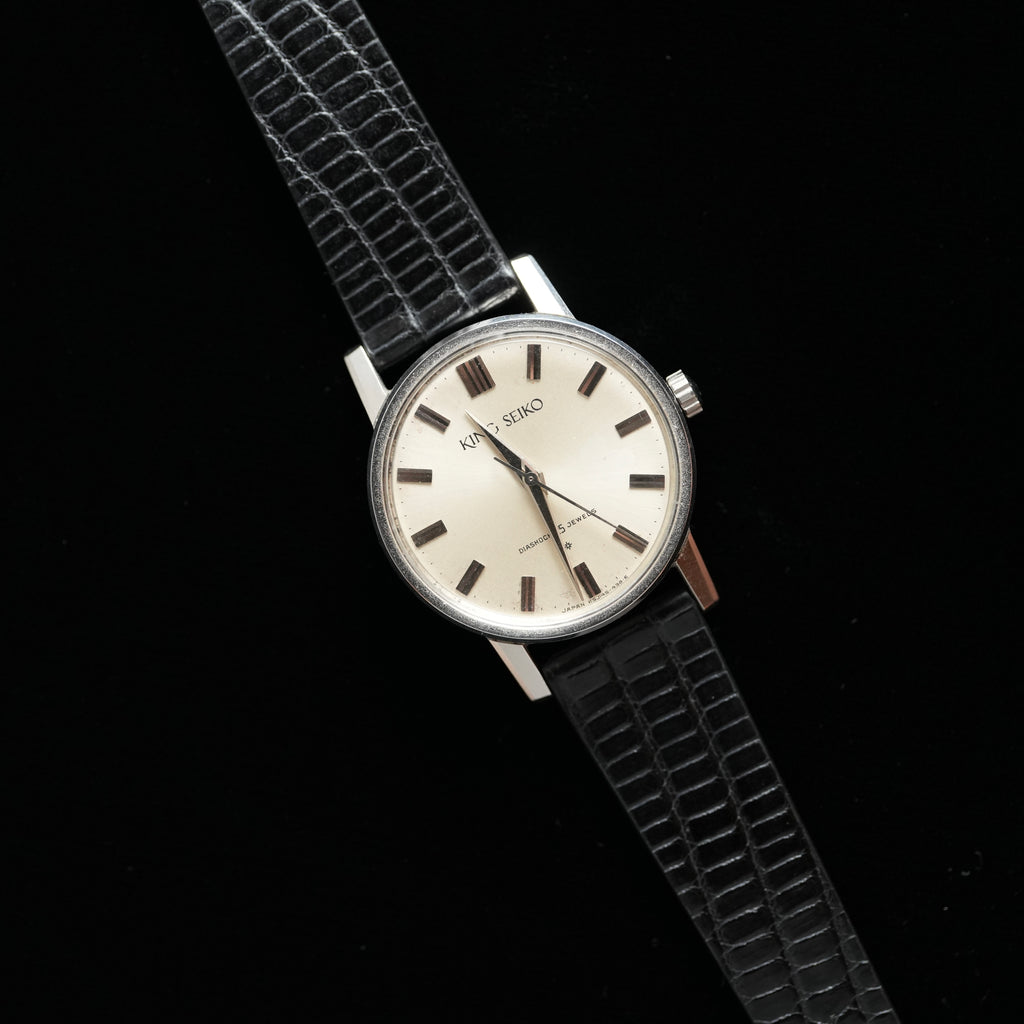 King Seiko First J14012E Special Dial (SD) - New Lizard Grain Strap from HandDn