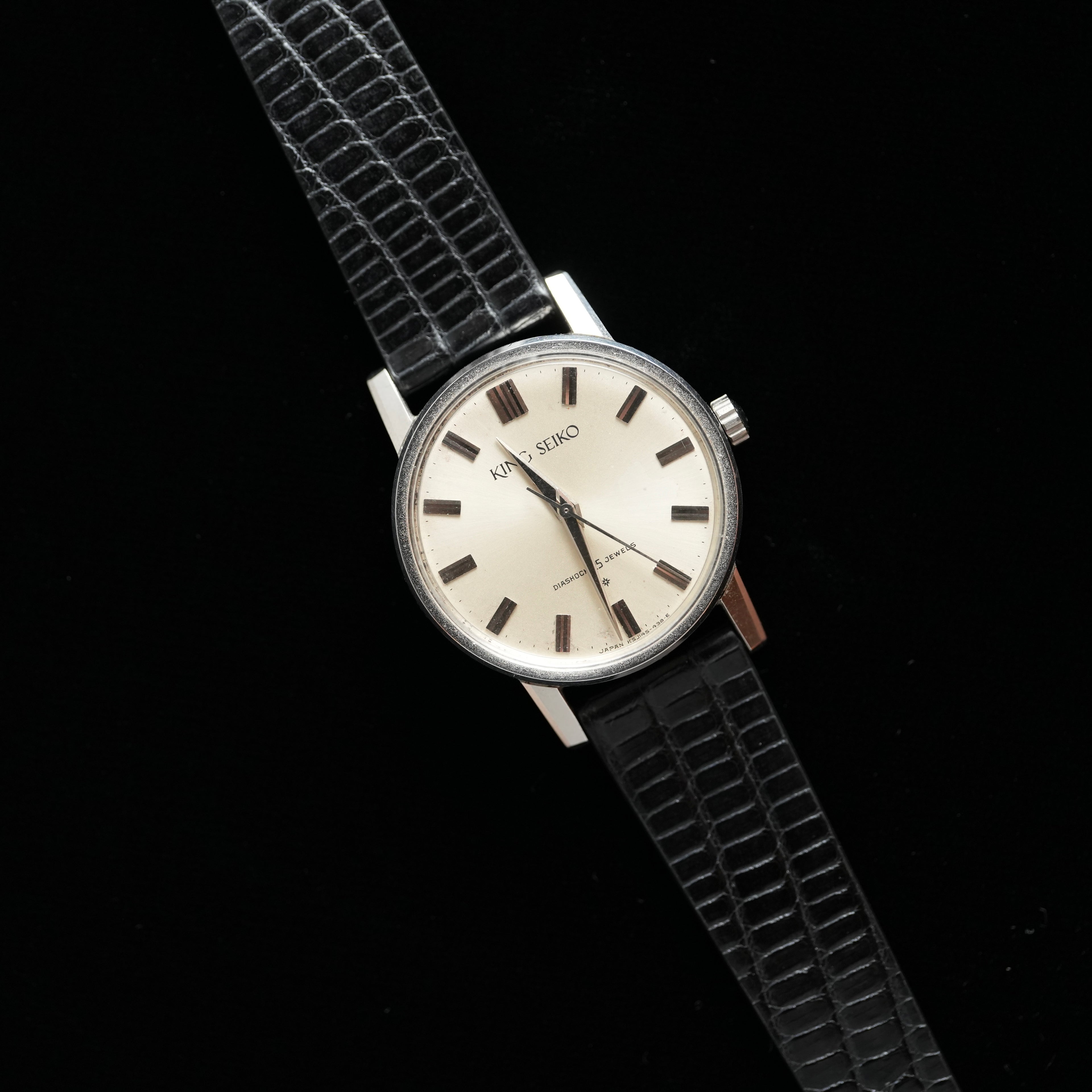 King Seiko First J14012E Special Dial (SD) - New Lizard Grain Strap from HandDn