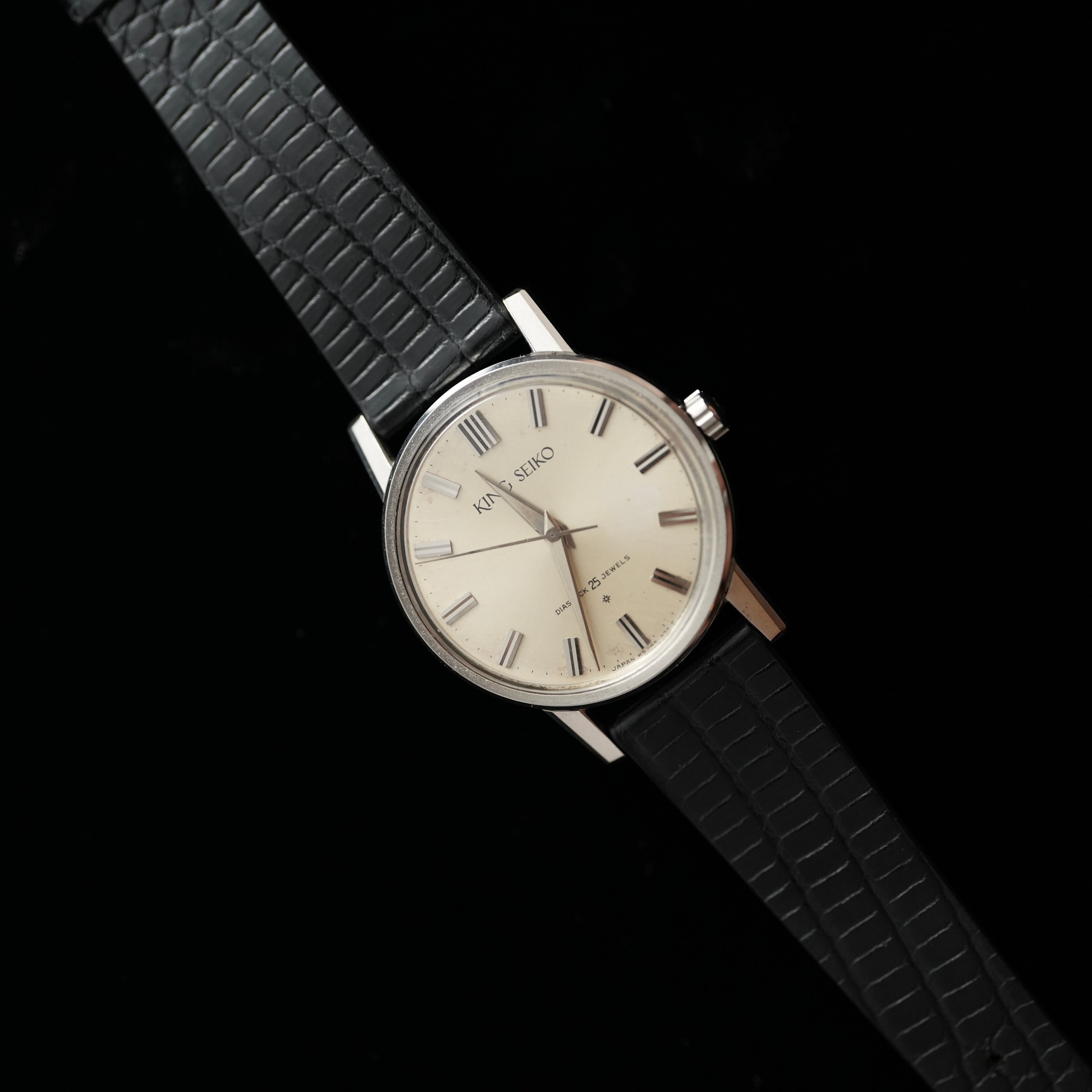 King Seiko First J14012E Special Dial (SD) - New Lizard Grain Strap from HandDn