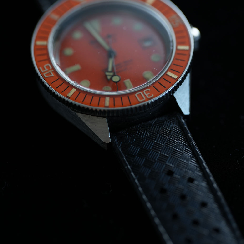 Philip Watch Caribbean 1500 Orange 715 Case Bakelite Bezel