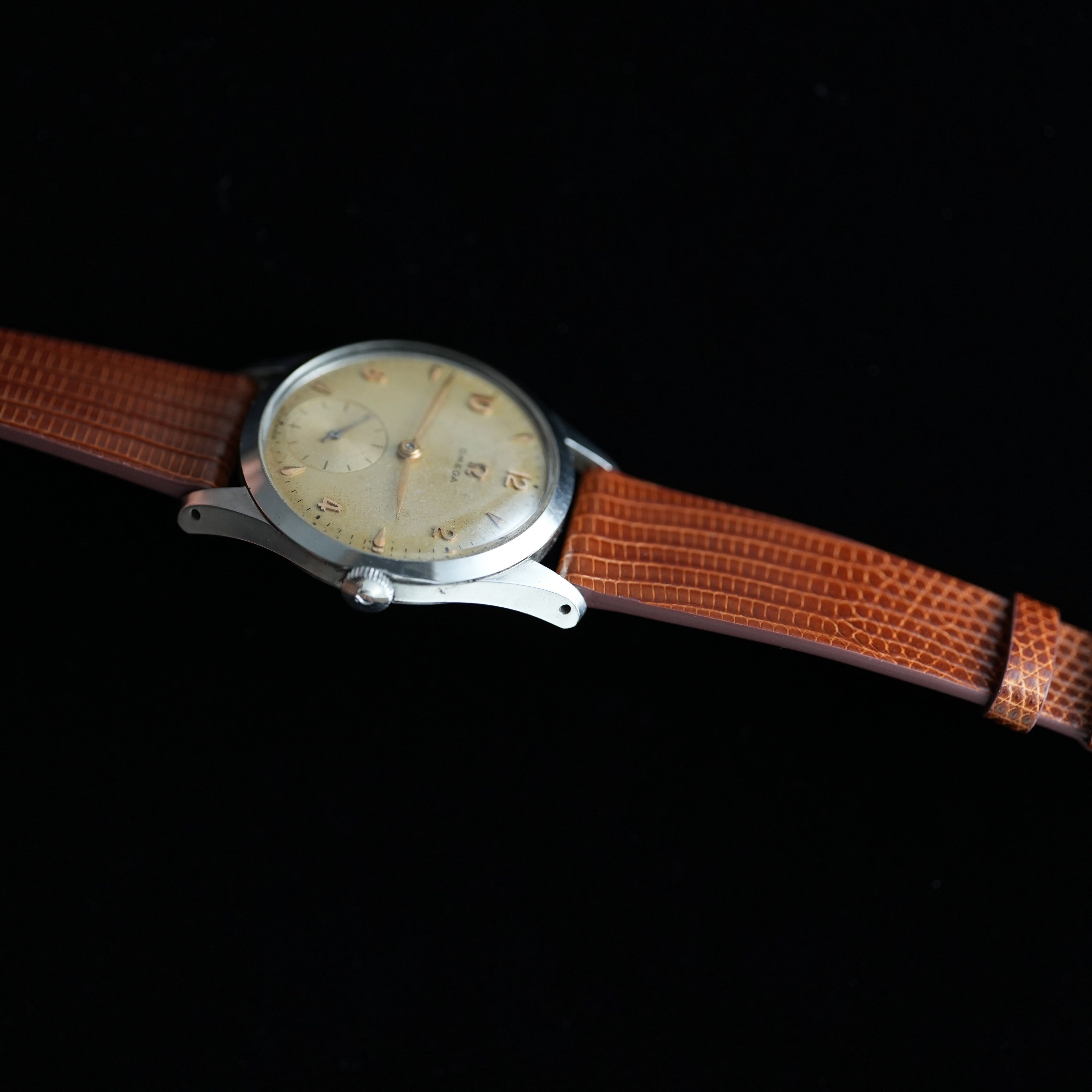 Omega Ref. 2750 Sub Second 1952 Calibre 266 Brand New Lizard Grain Strap from HandDn