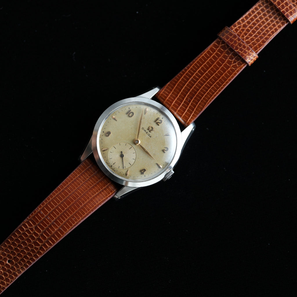 Omega Ref. 2750 Sub Second 1952 Calibre 266 Brand New Lizard Grain Strap from HandDn