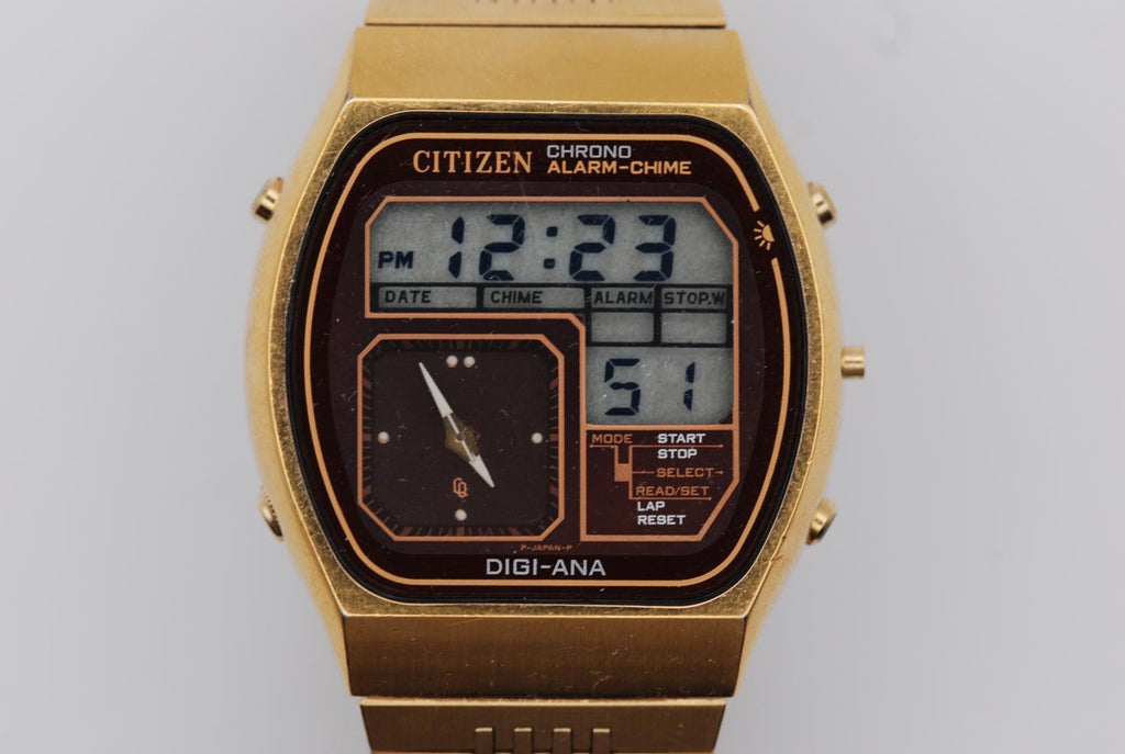 Citizen 41-9524 Digi-Ana Chrono Alarm Chime Digital Analog Watch LC Display
