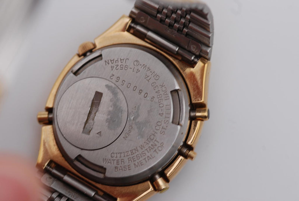 Citizen 41-9524 Digi-Ana Chrono Alarm Chime Digital Analog Watch LC Display