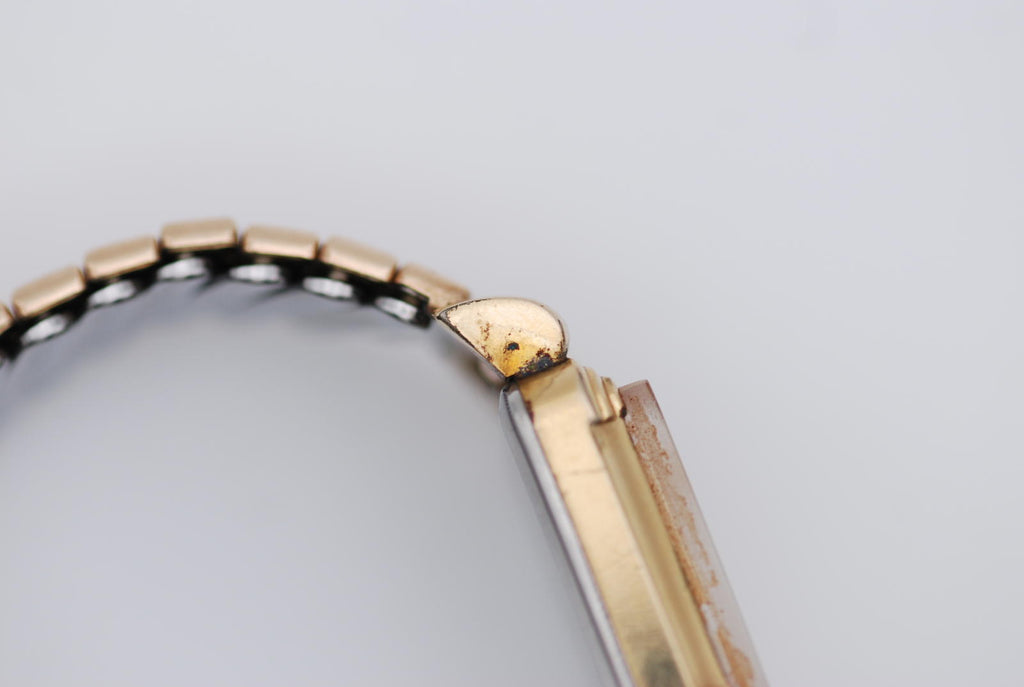 Vintage Gruen Veri-Thin Gold Plated Square Stepped Case Art Deco Subseconds