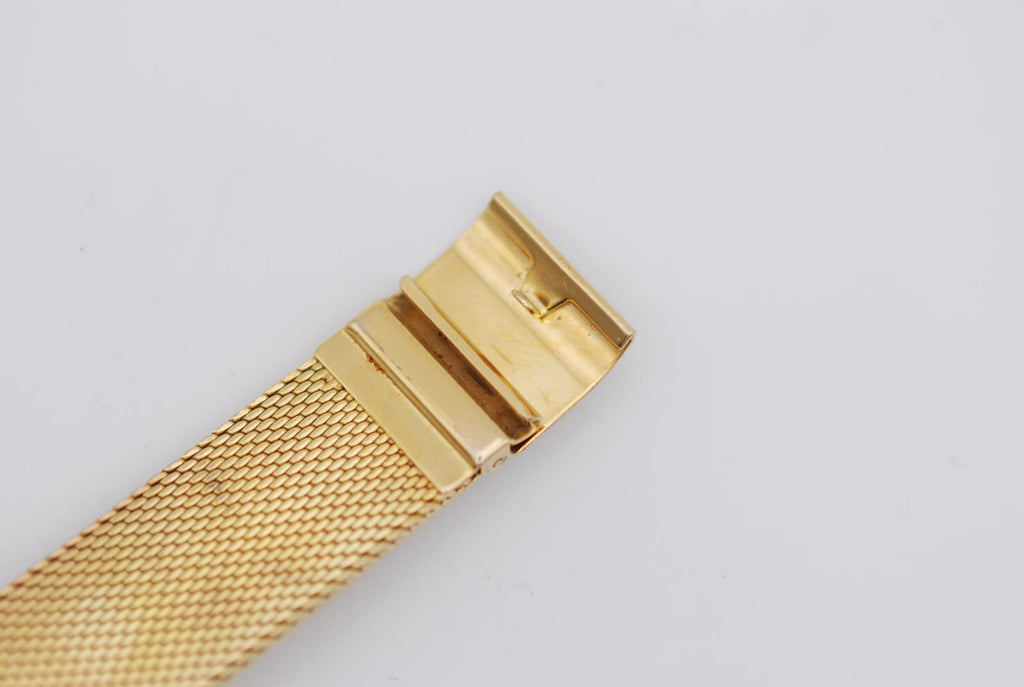 Waltham Black Dial Tank Watch Diamond Indices Snake Skin Pattern Bracelet