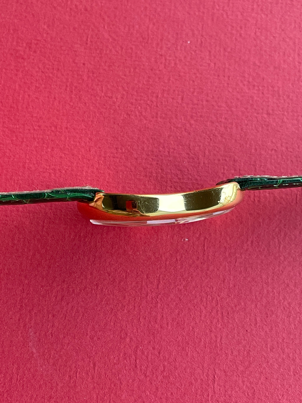 Exaequo Softwatch 90's Genuine Green Strap Gold Plated Dali Watch
