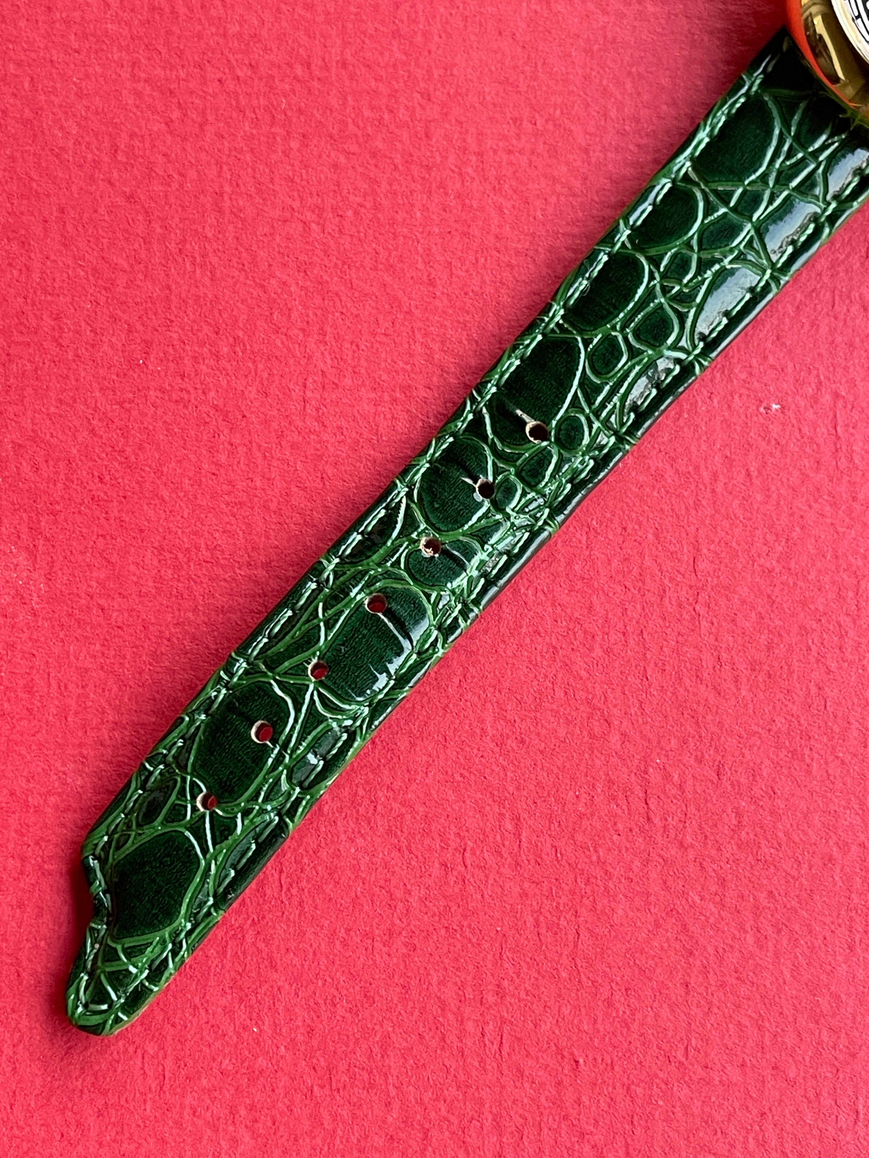 Exaequo Softwatch 90's Genuine Green Strap Gold Plated Dali Watch