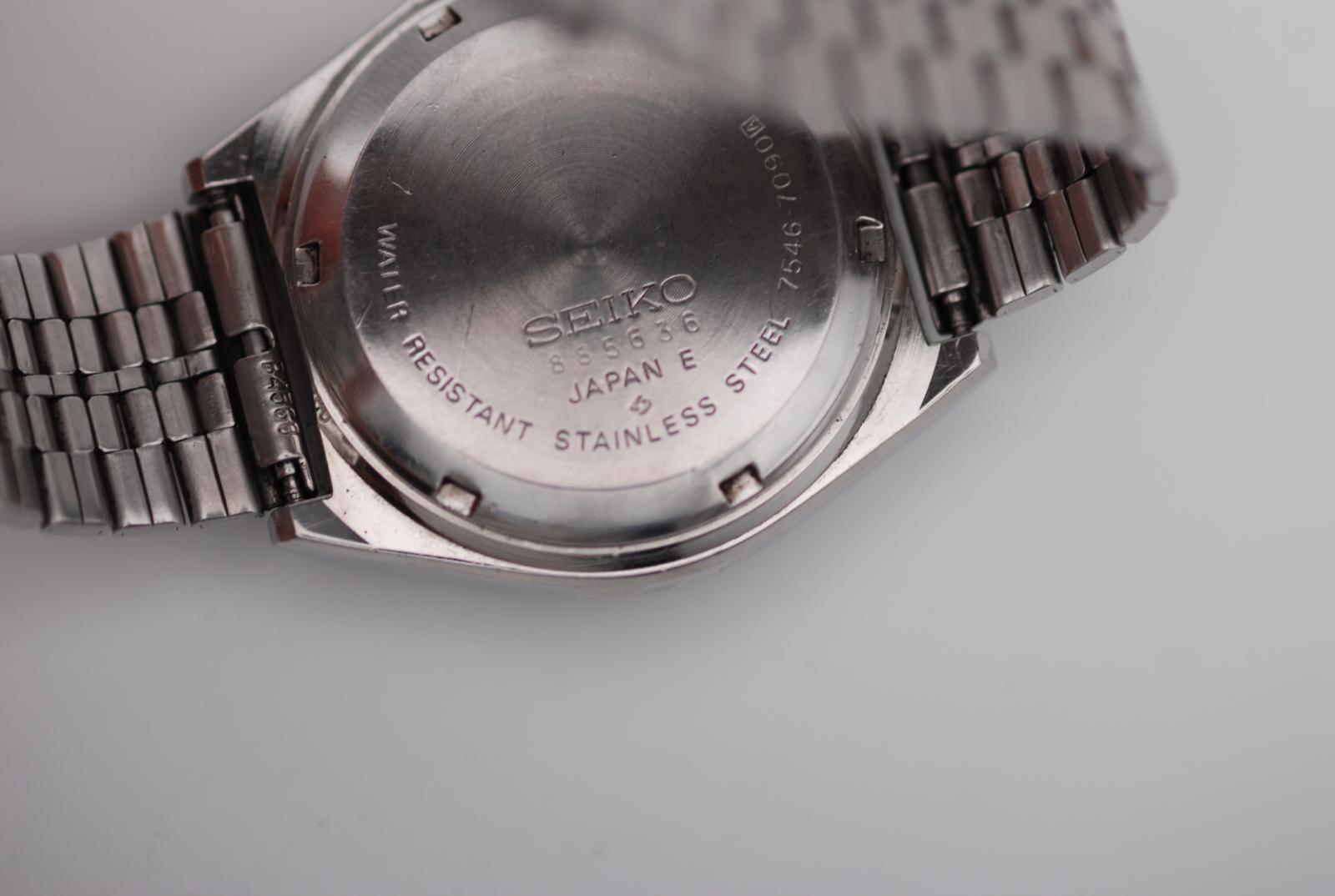 Seiko 7546-7090 Silverwave 36mm Quartz Watch Day Date