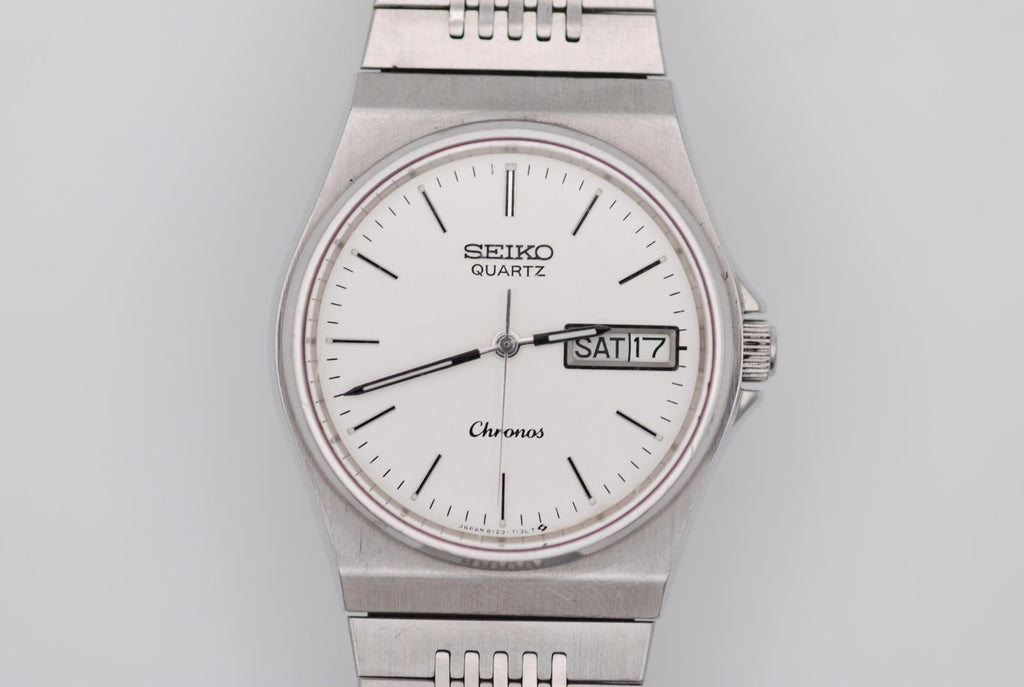 Seiko 8123-7090 Chronos Quartz Day Date 36mm Original Bracelet