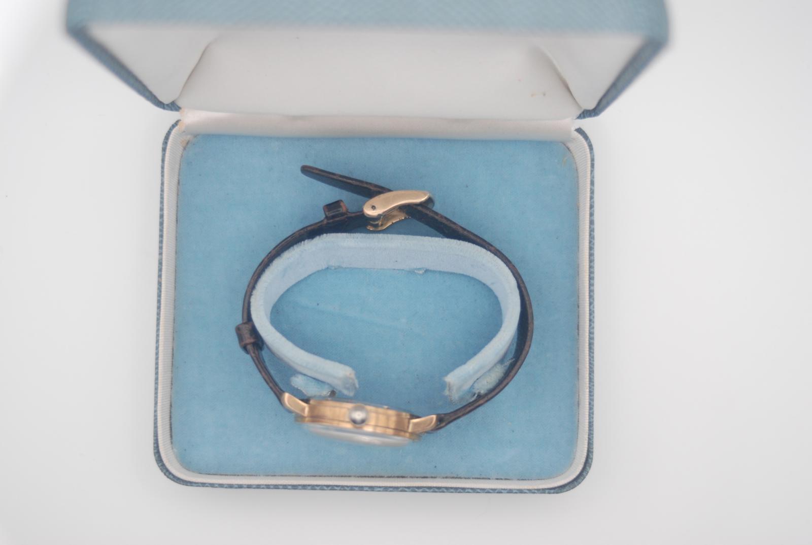 Birks Eterna Manual Wind Gold Plated Watch Original Box Original Strap and Clasp