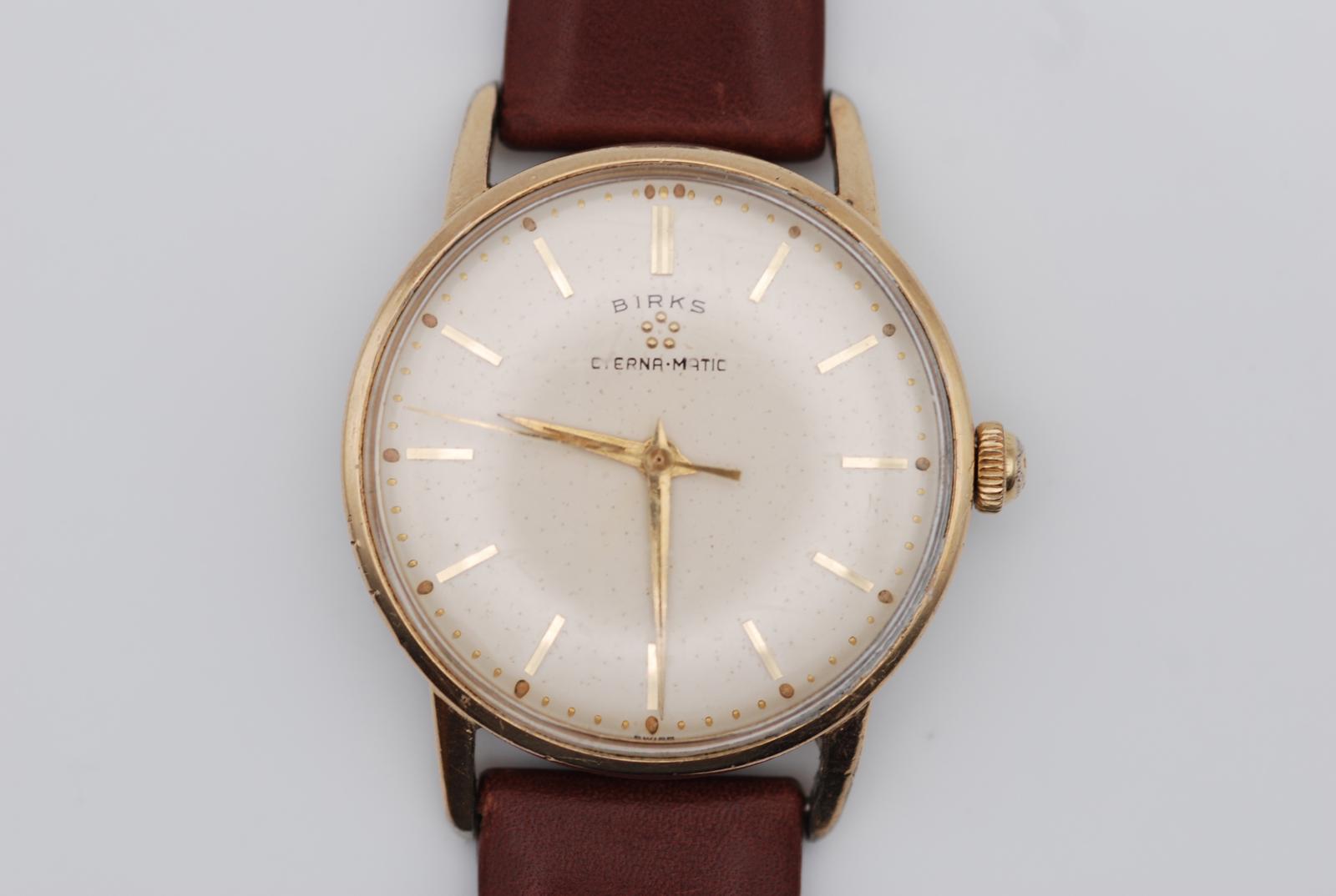 Birks Eternamatic Gold Plated 36mm Automatic Watch Swiss Made Snap-On Tools