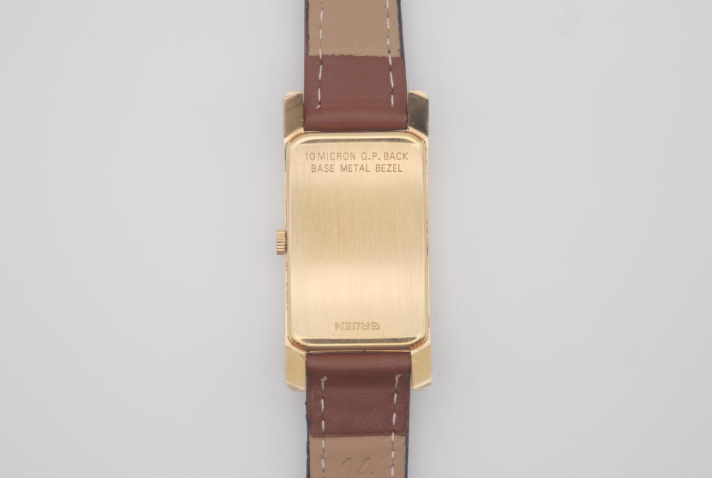 Gruen Gold Plated Curvex Quartz Watch