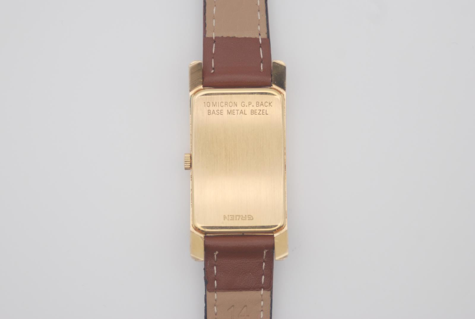 Gruen Gold Plated Curvex Quartz Watch