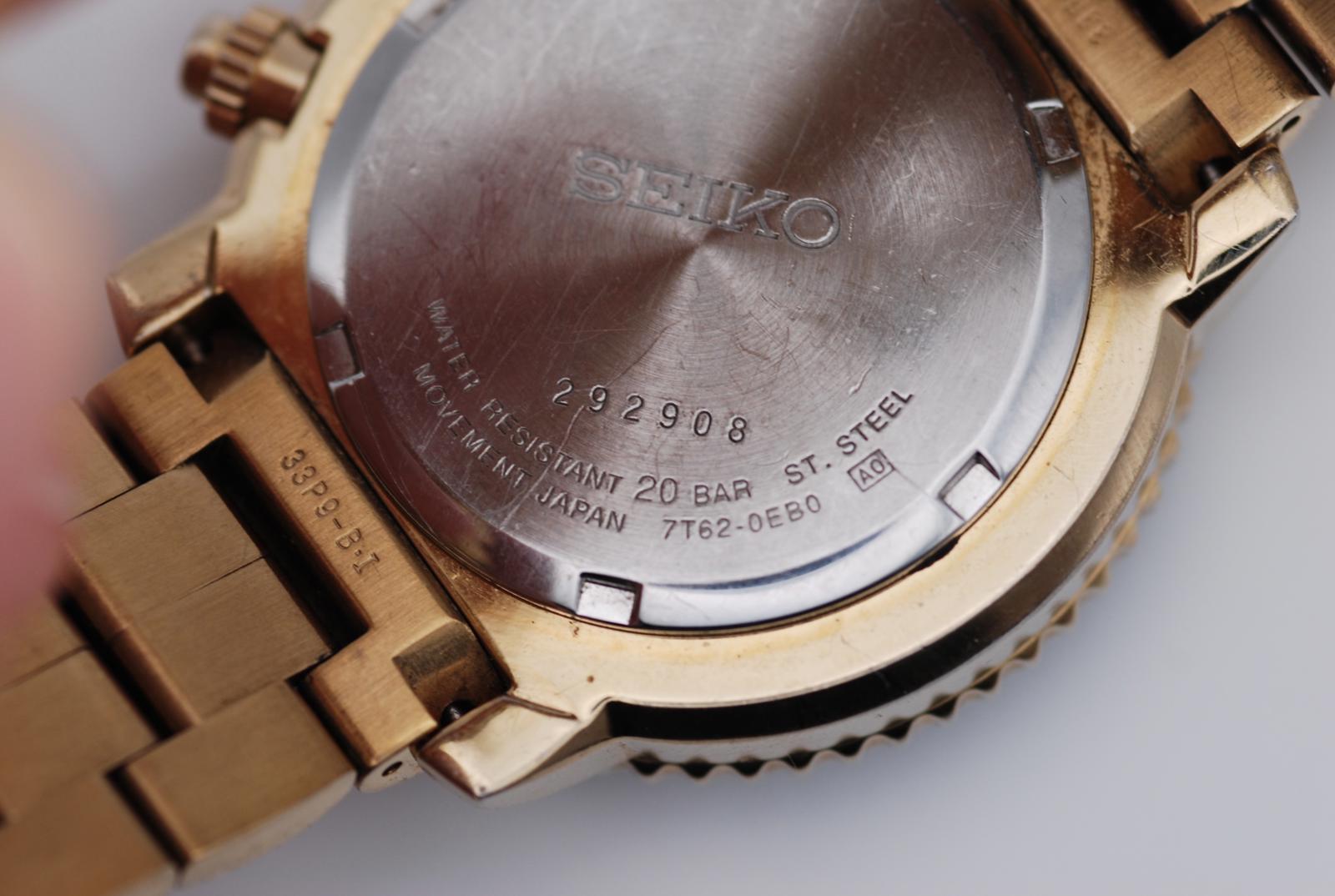 Seiko Flightmaster SNA414 Gold Tone 7T62-0EB0