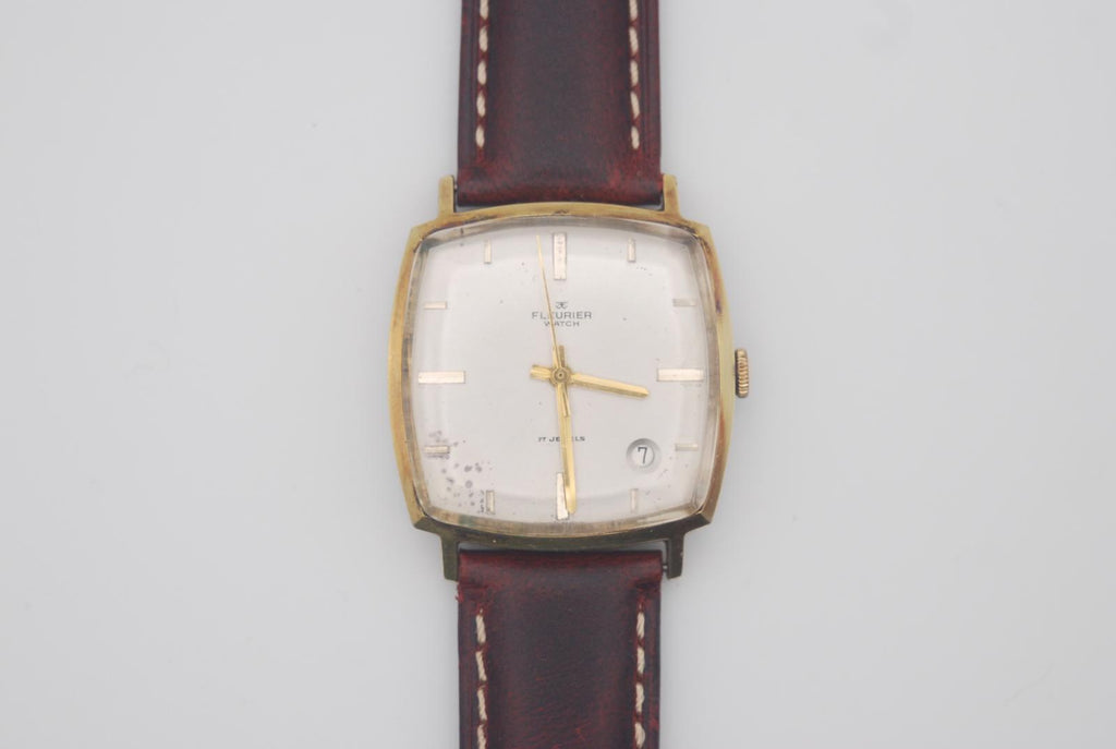 Fleurier Swiss 17 Jewels Manual Wind Date Square